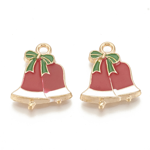 PandaHall Alloy Enamel Pendants, Cadmium Free & Lead Free, Christmas Bell, Light Gold, Red, 21.5x17x2.5mm, Hole: 2mm Alloy+Enamel Bell Red
PandaHall Alloy Enamel Pendants, Cadmium Free & Lead Free, Christmas Bell, Light Gold, Red, 21.5x17x2.5mm, Hole: 2mm Alloy+Enamel Bell Red