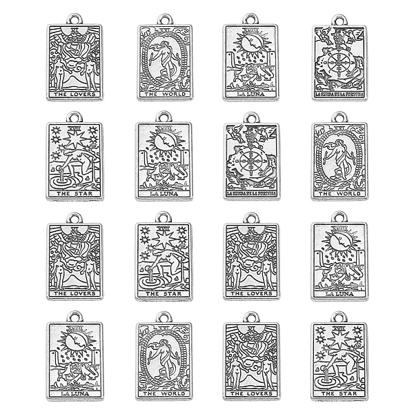 PandaHall 50Pcs 5 Styles Tibetan Style Alloy Pendants, Antique Silver, Rectangle with Tarot Pattern, Antique Silver, 23x14x1.5mm, Hole...
PandaHall 50Pcs 5 Styles Tibetan Style Alloy Pendants, Antique Silver, Rectangle with Tarot Pattern, Antique Silver, 23x14x1.5mm, Hole...