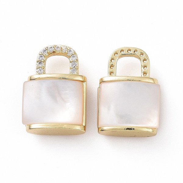 PandaHall Brass Micro Pave Clear Cubic Zirconia Pendants, with Shell, Lock Charm, Real 18K Gold Plated, 14x9.5x5mm, Hole: 3.5x3.5mm...
PandaHall Brass Micro Pave Clear Cubic Zirconia Pendants, with Shell, Lock Charm, Real 18K Gold Plated, 14x9.5x5mm, Hole: 3.5x3.5mm...