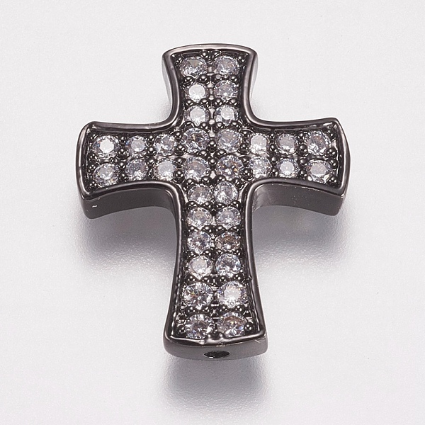 PandaHall Brass Micro Pave Cubic Zirconia Beads, Cross, Gunmetal, 23.5x19.5x3.5mm, Hole: 1.5mm Brass+Cubic Zirconia Cross
PandaHall Brass Micro Pave Cubic Zirconia Beads, Cross, Gunmetal, 23.5x19.5x3.5mm, Hole: 1.5mm Brass+Cubic Zirconia Cross