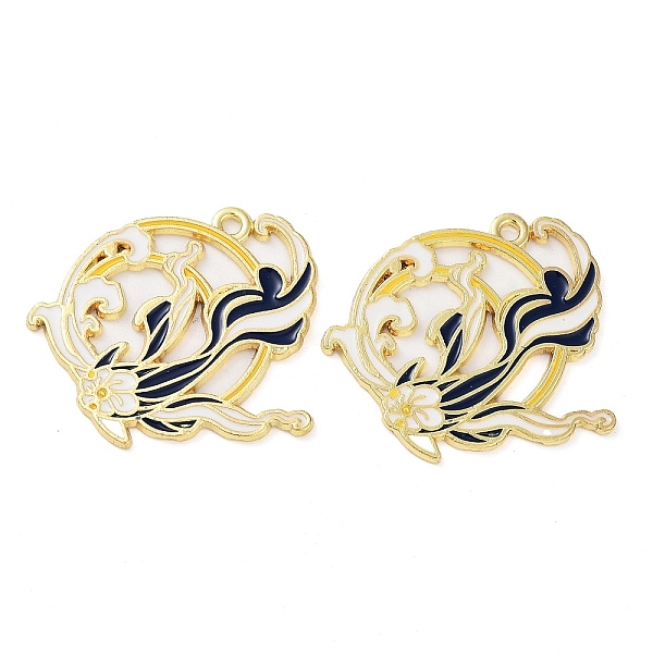 PandaHall Rack Plating Alloy Enamel Pendants, Golden, Fish with Flower Charm, Prussian Blue, 30x31x1mm, Hole: 2mm Alloy+Enamel Fish Black
PandaHall Rack Plating Alloy Enamel Pendants, Golden, Fish with Flower Charm, Prussian Blue, 30x31x1mm, Hole: 2mm Alloy+Enamel Fish Black