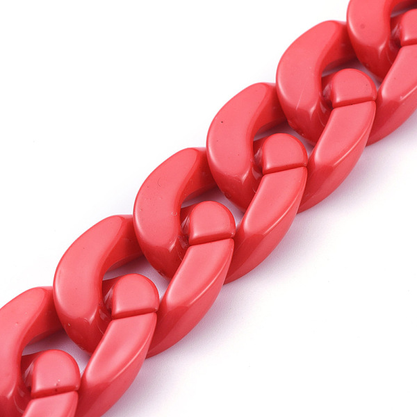 PandaHall Handmade Opaque Acrylic Curb Chains, Twisted Chain, Oval, for Jewelry Making, Red, Link: 30x21x6mm, 39.37 inch(1m)/strand Acrylic...
PandaHall Handmade Opaque Acrylic Curb Chains, Twisted Chain, Oval, for Jewelry Making, Red, Link: 30x21x6mm, 39.37 inch(1m)/strand Acrylic...
