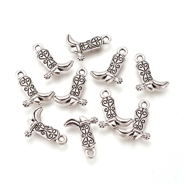 PandaHall Tibetan Style Alloy Cowboy Boot Charms, Cadmium Free & Lead Free, Antique Silver, 16.5x13x3mm, Hole: 2mm Alloy Shoes
PandaHall Tibetan Style Alloy Cowboy Boot Charms, Cadmium Free & Lead Free, Antique Silver, 16.5x13x3mm, Hole: 2mm Alloy Shoes