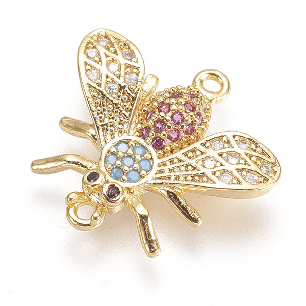 PandaHall Brass Micro Pave Cubic Zirconia Links, Bees, Colorful, Golden, 16.5x18x4mm, Hole: 1.5mm Brass+Cubic Zirconia Bees
PandaHall Brass Micro Pave Cubic Zirconia Links, Bees, Colorful, Golden, 16.5x18x4mm, Hole: 1.5mm Brass+Cubic Zirconia Bees