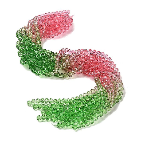 PandaHall Transparent Painted Glass Beads Strands, Faceted, Rondelle, Colorful, 8x6.5mm, Hole: 1mm, about 63pcs/strand, 16.14''(41cm) Glass...
PandaHall Transparent Painted Glass Beads Strands, Faceted, Rondelle, Colorful, 8x6.5mm, Hole: 1mm, about 63pcs/strand, 16.14''(41cm) Glass...