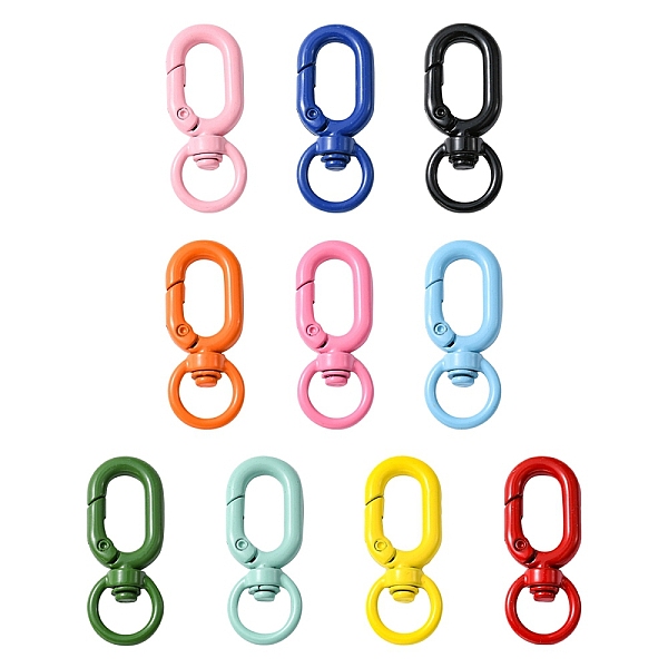 PandaHall 10Pcs Spray Painted Alloy Swivel Clasps, Oval Rings, Mixed Color, 39x15.5x7mm, Hole: 10.5mm, inner diameter: 16.5x8mm Alloy..., Multicolor
PandaHall 10Pcs Spray Painted Alloy Swivel Clasps, Oval Rings, Mixed Color, 39x15.5x7mm, Hole: 10.5mm, inner diameter: 16.5x8mm Alloy..., Multicolor