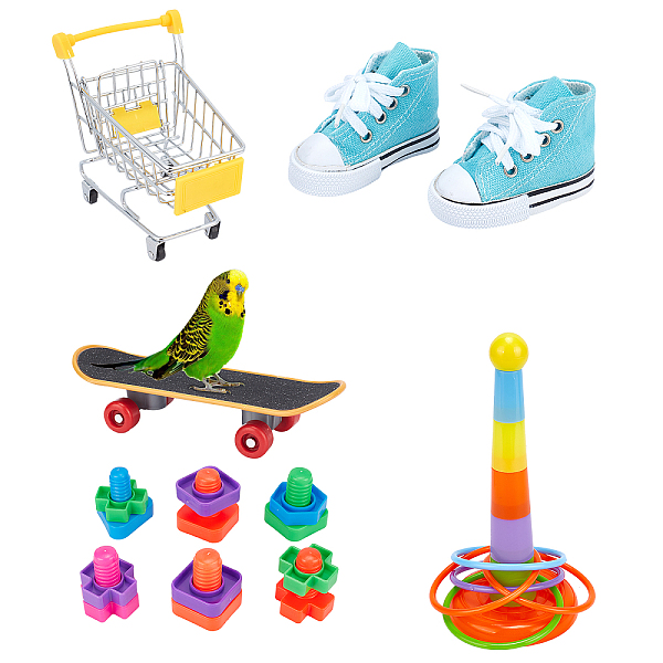 PandaHall AHANDMAKER Pet Supplies, with Cloth Shoes, Plastic Skateboard & Stacking Color Ring Parrot Toy & Building Block, Iron Shopping..., Multicolor
PandaHall AHANDMAKER Pet Supplies, with Cloth Shoes, Plastic Skateboard & Stacking Color Ring Parrot Toy & Building Block, Iron Shopping..., Multicolor