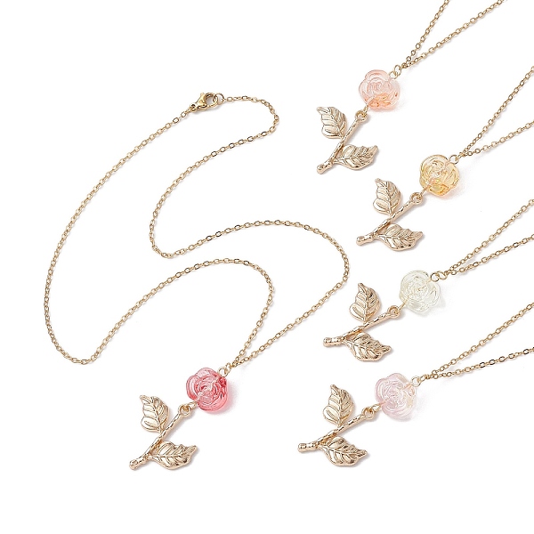 PandaHall 5Pcs 5 Colors 304 Stainless Steel Cable Chain Necklaces, Glass Pendant Necklaces, Rose Flower, Mixed Color, 17.52 inch(44.5cm)..., Multicolor
PandaHall 5Pcs 5 Colors 304 Stainless Steel Cable Chain Necklaces, Glass Pendant Necklaces, Rose Flower, Mixed Color, 17.52 inch(44.5cm)..., Multicolor
