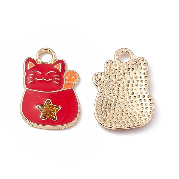 PandaHall Alloy Enamel Pendants, Cat with Star Charm, Golden, FireBrick, 18.5x12.5x1.5mm, Hole: 2mm Alloy+Enamel Cat Shape Red
PandaHall Alloy Enamel Pendants, Cat with Star Charm, Golden, FireBrick, 18.5x12.5x1.5mm, Hole: 2mm Alloy+Enamel Cat Shape Red