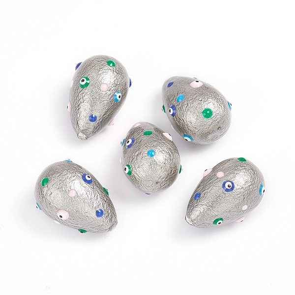 PandaHall Paint Sprayed Shell Pearl Beads, with Enamel, Textured, teardrop, with Evil Eye, Gray, 24~25.5x15.5~16.5mm, Hole: 1mm Shell Pearl...
PandaHall Paint Sprayed Shell Pearl Beads, with Enamel, Textured, teardrop, with Evil Eye, Gray, 24~25.5x15.5~16.5mm, Hole: 1mm Shell Pearl...