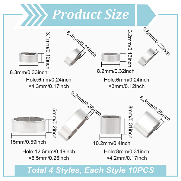 PandaHall GOMAKERER 40 Pcs Oval Slider Charms, 304 Stainless Steel Oval Slide Charms Slider Loose Beads Spacer Beads with Large Hole for...
PandaHall GOMAKERER 40 Pcs Oval Slider Charms, 304 Stainless Steel Oval Slide Charms Slider Loose Beads Spacer Beads with Large Hole for...
