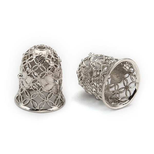 PandaHall Hollow Bell with Flower Brass Cord Ends, End Caps, Platinum, 15x12mm, Hole: 2mm, Inner Diameter: 9mm Brass
PandaHall Hollow Bell with Flower Brass Cord Ends, End Caps, Platinum, 15x12mm, Hole: 2mm, Inner Diameter: 9mm Brass