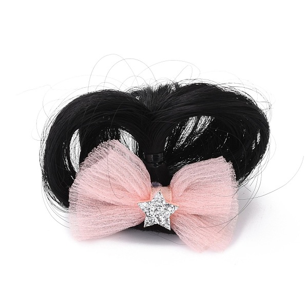 PandaHall High Temperature Fiber Wigs for Children, with Gunmetal Iron Clips and Cloth, Bowknot, Pink, 40x56mm, 72mm, Inner Diameter: 43mm...
PandaHall High Temperature Fiber Wigs for Children, with Gunmetal Iron Clips and Cloth, Bowknot, Pink, 40x56mm, 72mm, Inner Diameter: 43mm...