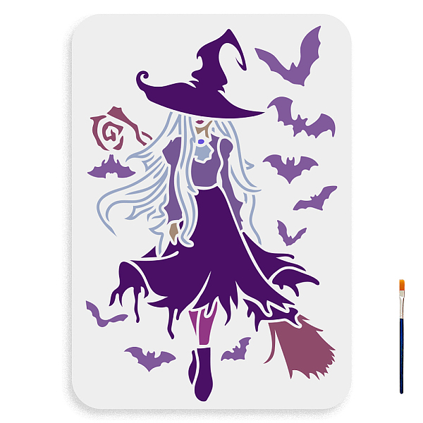 PandaHall MAYJOYDIY US 1Pc Halloween PET Hollow Out Drawing Painting Stencils, with 1Pc Art Paint Brushes, for DIY Scrapbook, Photo Album...
PandaHall MAYJOYDIY US 1Pc Halloween PET Hollow Out Drawing Painting Stencils, with 1Pc Art Paint Brushes, for DIY Scrapbook, Photo Album...
