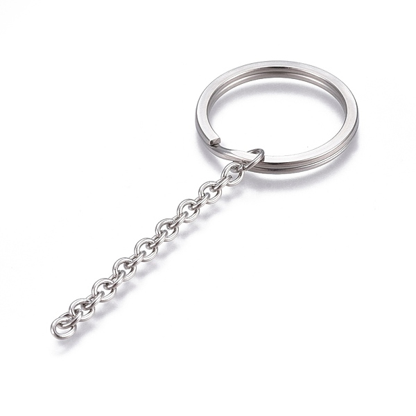 PandaHall 304 Stainless Steel Split Key Ring Clasps, For Keychain Making, with Extended Cable Chains, Stainless Steel Color, 85mm, Ring...
PandaHall 304 Stainless Steel Split Key Ring Clasps, For Keychain Making, with Extended Cable Chains, Stainless Steel Color, 85mm, Ring...