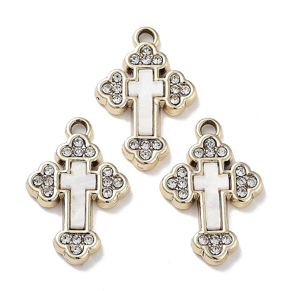 PandaHall Alloy Pendants, with Shell and Rhinestone, Cadmium Free & Lead Free, Cross, 20.5x13.5x2.5mm, Hole: 1.5mm Alloy+Rhinestone Cross..., White
PandaHall Alloy Pendants, with Shell and Rhinestone, Cadmium Free & Lead Free, Cross, 20.5x13.5x2.5mm, Hole: 1.5mm Alloy+Rhinestone Cross..., White