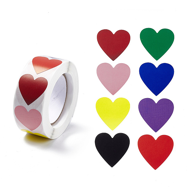 PandaHall 8 Colors Paper Heart Sticker Rolls, Valentine's Day Decals for Envelope, Card Making, Mixed Color, 25x25mm, about 500pcs/roll..., Multicolor
PandaHall 8 Colors Paper Heart Sticker Rolls, Valentine's Day Decals for Envelope, Card Making, Mixed Color, 25x25mm, about 500pcs/roll..., Multicolor