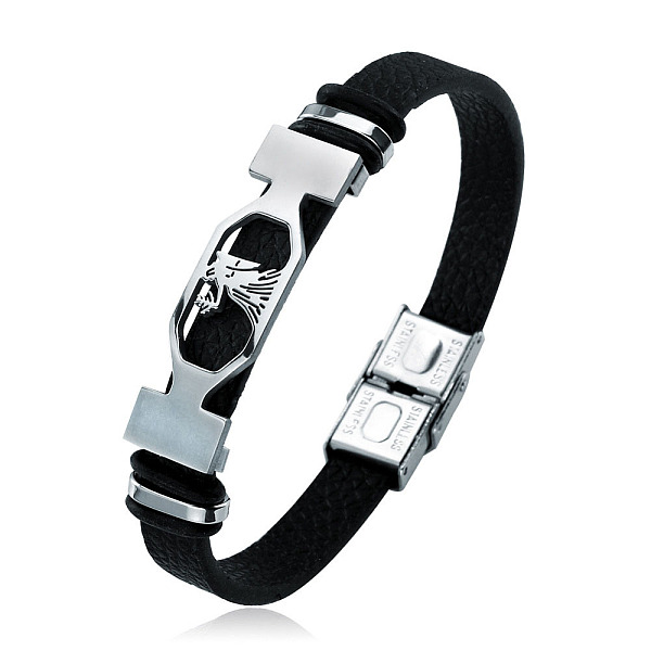 PandaHall 201 Stainless Steel Constellation Beaded Bracelet, Leather Cord Gothic Bracelet for Men Women, Virgo, 8-1/4 inch(21cm) Leather..., Black
PandaHall 201 Stainless Steel Constellation Beaded Bracelet, Leather Cord Gothic Bracelet for Men Women, Virgo, 8-1/4 inch(21cm) Leather..., Black