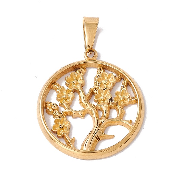 PandaHall Vacuum Plating 304 Stainless Steel Pendants, Flat Round with Plum Bossom Flower Charm, Golden, 36x32x3mm, Hole: 10x4.5mm 304...
PandaHall Vacuum Plating 304 Stainless Steel Pendants, Flat Round with Plum Bossom Flower Charm, Golden, 36x32x3mm, Hole: 10x4.5mm 304...