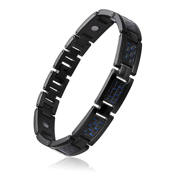 PandaHall SHEGRACE Stainless Steel Panther Chain Watch Band Bracelets, with Carbon Fiber, Gunmetal, Blue, 9 inch(23cm) Stainless Steel Blue
PandaHall SHEGRACE Stainless Steel Panther Chain Watch Band Bracelets, with Carbon Fiber, Gunmetal, Blue, 9 inch(23cm) Stainless Steel Blue
