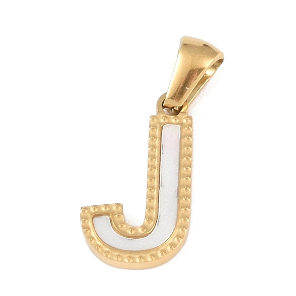 PandaHall Natural White Shell Alphabet Pendants, Ion Plating(IP) Real 18K Gold Plated 304 Stainless Steel Charms, Letter J, 17x9.5x1.5mm...
PandaHall Natural White Shell Alphabet Pendants, Ion Plating(IP) Real 18K Gold Plated 304 Stainless Steel Charms, Letter J, 17x9.5x1.5mm...