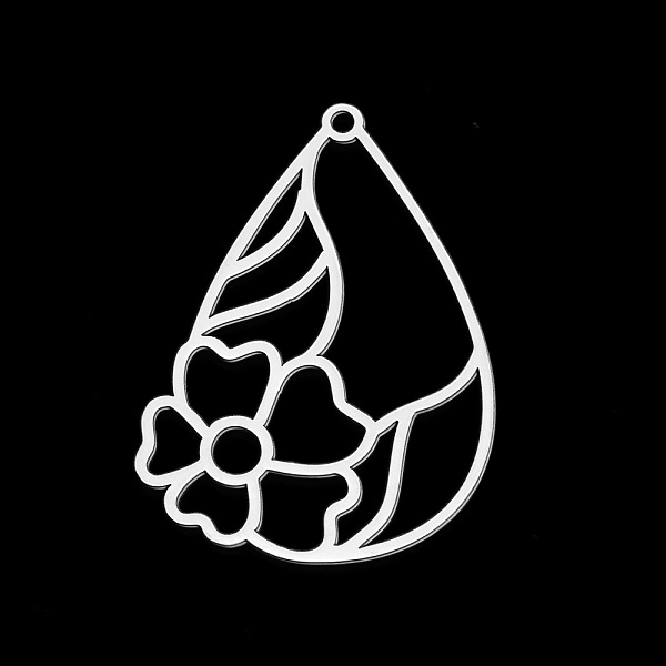PandaHall 201 Stainless Steel Pendants, Laser Cut, Teardrop with Flower, Stainless Steel Color, 35x34.5x1mm, Hole: 1.5mm 201 Stainless Steel...
PandaHall 201 Stainless Steel Pendants, Laser Cut, Teardrop with Flower, Stainless Steel Color, 35x34.5x1mm, Hole: 1.5mm 201 Stainless Steel...