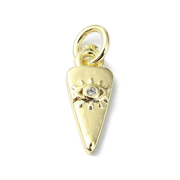PandaHall Eye Theme Brass Micro Pave Cubic Zirconia Charms, with Jump Ring, Real 18K Gold Plated, Triangle, 13x5x2.5mm, Hole: 3mm..., Clear
PandaHall Eye Theme Brass Micro Pave Cubic Zirconia Charms, with Jump Ring, Real 18K Gold Plated, Triangle, 13x5x2.5mm, Hole: 3mm..., Clear