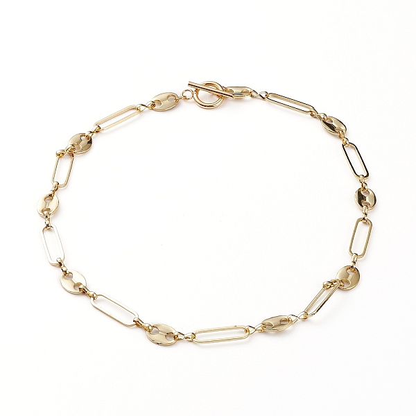 PandaHall Brass Paperclip Chain & Coffee Bean Chain Necklaces, with 304 Stainless Steel Toggle Clasps, Golden, 15.9 inch(40.5cm) Brass
PandaHall Brass Paperclip Chain & Coffee Bean Chain Necklaces, with 304 Stainless Steel Toggle Clasps, Golden, 15.9 inch(40.5cm) Brass