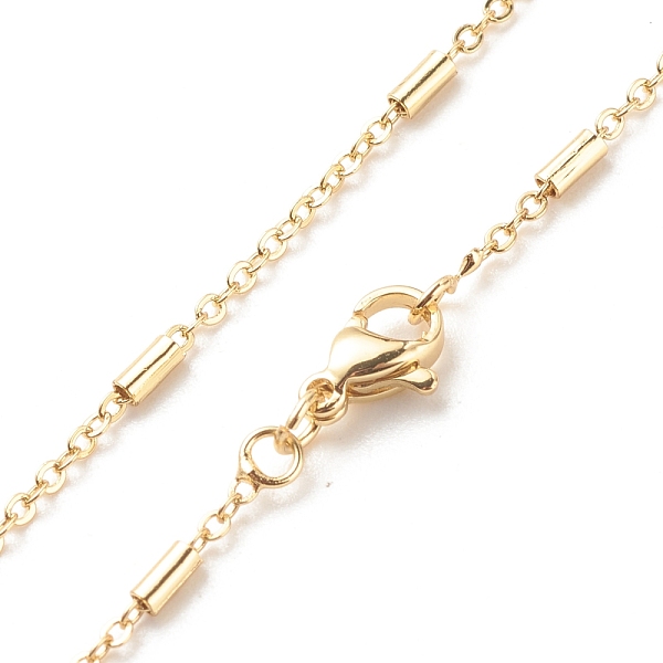PandaHall Brass Cable Chains with Column Beaded Necklace for Women, Cadmium Free & Lead Free, Real 18K Gold Plated, 17.60 inch(44.7cm) Brass
PandaHall Brass Cable Chains with Column Beaded Necklace for Women, Cadmium Free & Lead Free, Real 18K Gold Plated, 17.60 inch(44.7cm) Brass