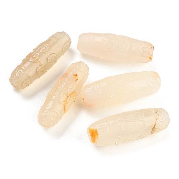 PandaHall Natural Grey Agate Beads, Dyed, Barrel with Flower Pattern, Antique White, 32x10.5mm, Hole: 2.4mm Grey Agate Barrel
PandaHall Natural Grey Agate Beads, Dyed, Barrel with Flower Pattern, Antique White, 32x10.5mm, Hole: 2.4mm Grey Agate Barrel