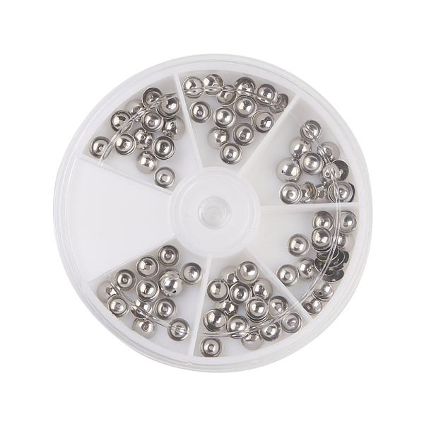 PandaHall 304 Stainless Steel Bead Caps, Half Round, Apetalous, Stainless Steel Color, 6x1.2mm, Hole: 0.5mm, 120pcs/box 304 Stainless Steel
PandaHall 304 Stainless Steel Bead Caps, Half Round, Apetalous, Stainless Steel Color, 6x1.2mm, Hole: 0.5mm, 120pcs/box 304 Stainless Steel