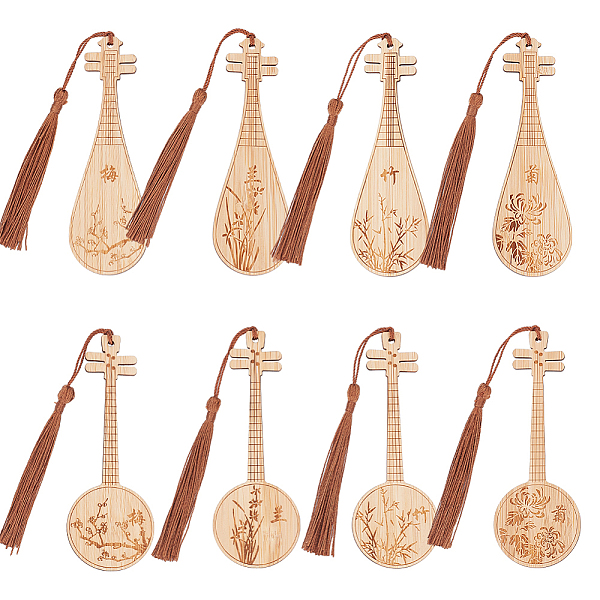 PandaHall 8 Pcs 8 Styles Pipa Bamboo Bookmarks, Bisque Vintage Style Bookmark with Tassel Ruan Pipa Bookmarks Musical Instrument Shape Book..., Orange
PandaHall 8 Pcs 8 Styles Pipa Bamboo Bookmarks, Bisque Vintage Style Bookmark with Tassel Ruan Pipa Bookmarks Musical Instrument Shape Book..., Orange