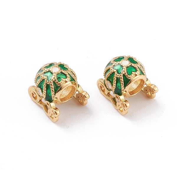 PandaHall Real 18K Gold Plated Brass European Beads, Large Hole Beads, with Enamel, Long-Lasting Plated, Carriage, Green, 12x9x11mm, Hole...
PandaHall Real 18K Gold Plated Brass European Beads, Large Hole Beads, with Enamel, Long-Lasting Plated, Carriage, Green, 12x9x11mm, Hole...