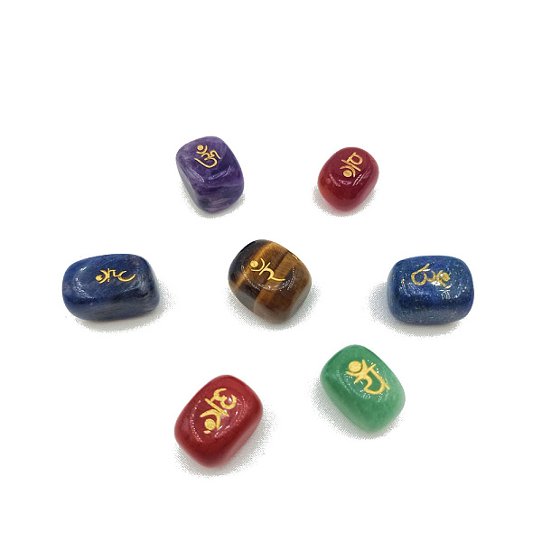 PandaHall 7Pcs Rectangle Natural Gemstone Ohm Stones, Healing Stones for Chakras Balancing, Crystal Therapy, Meditation, Reiki, Divination...
PandaHall 7Pcs Rectangle Natural Gemstone Ohm Stones, Healing Stones for Chakras Balancing, Crystal Therapy, Meditation, Reiki, Divination...