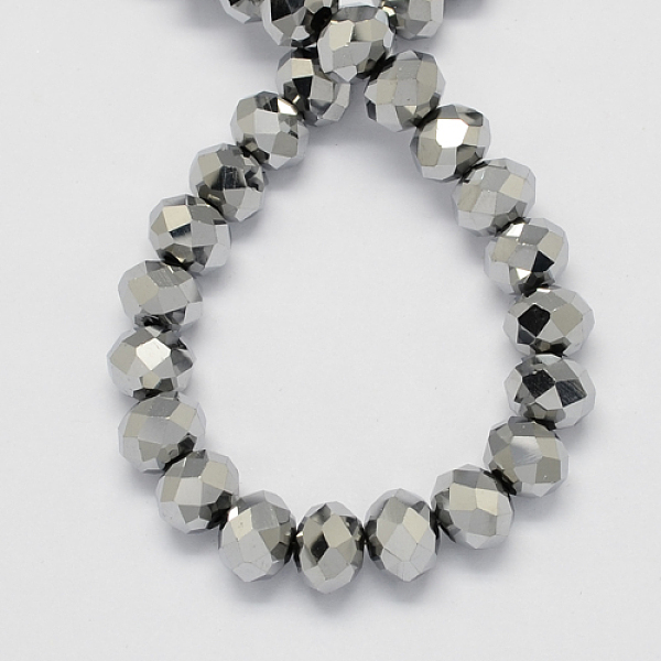 PandaHall Electroplate Glass Beads Strands, Faceted, Rondelle, Silver Plated, 12x8mm, Hole: 1mm, about 72pcs/strand, 23 inch Glass Rondelle...
PandaHall Electroplate Glass Beads Strands, Faceted, Rondelle, Silver Plated, 12x8mm, Hole: 1mm, about 72pcs/strand, 23 inch Glass Rondelle...