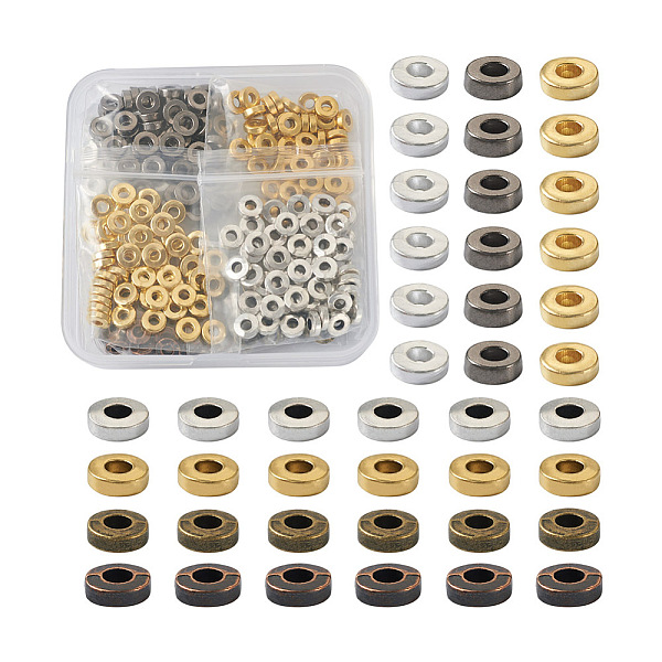 PandaHall Kissitty 350Pcs 7 Colors Tibetan Style Alloy Beads, Donut, Mixed Color, 6x2mm, Hole: 2.5mm, 50pcs/color Alloy Donut
PandaHall Kissitty 350Pcs 7 Colors Tibetan Style Alloy Beads, Donut, Mixed Color, 6x2mm, Hole: 2.5mm, 50pcs/color Alloy Donut