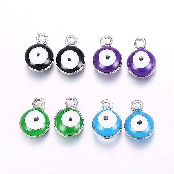 PandaHall 304 Stainless Steel Enamel Charms, Flat Round with Evil Eye, Stainless Steel Color, Mixed Color, 8.5x6x4mm, Hole: 1mm Stainless..., Multicolor
PandaHall 304 Stainless Steel Enamel Charms, Flat Round with Evil Eye, Stainless Steel Color, Mixed Color, 8.5x6x4mm, Hole: 1mm Stainless..., Multicolor
