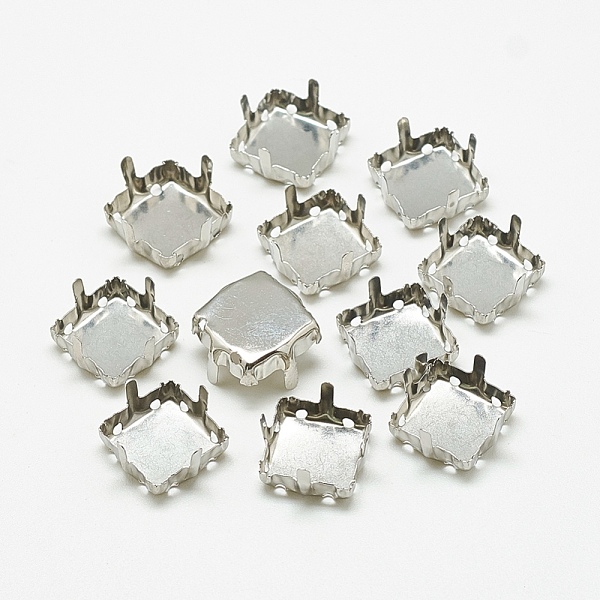PandaHall 201 Stainless Steel Sew on Prong Settings, Claw Settings for Pointed Back Rhinestone, Square, Stainless Steel Color, Tray: 9x9mm...
PandaHall 201 Stainless Steel Sew on Prong Settings, Claw Settings for Pointed Back Rhinestone, Square, Stainless Steel Color, Tray: 9x9mm...