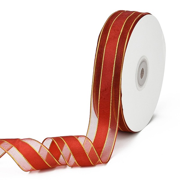PandaHall Solid Color Organza Ribbons, Golden Wired Edge Ribbon, for Party Decoration, Gift Packing, FireBrick, 1"(25mm), about 50yard/roll..., Red
PandaHall Solid Color Organza Ribbons, Golden Wired Edge Ribbon, for Party Decoration, Gift Packing, FireBrick, 1"(25mm), about 50yard/roll..., Red