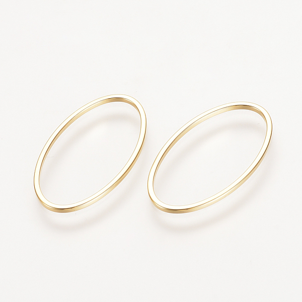 PandaHall Brass Linking Rings, Nickel Free, Real 18K Gold Plated, Oval, 24x14x1mm, Inner diameter: 22x12mm Brass Oval
PandaHall Brass Linking Rings, Nickel Free, Real 18K Gold Plated, Oval, 24x14x1mm, Inner diameter: 22x12mm Brass Oval