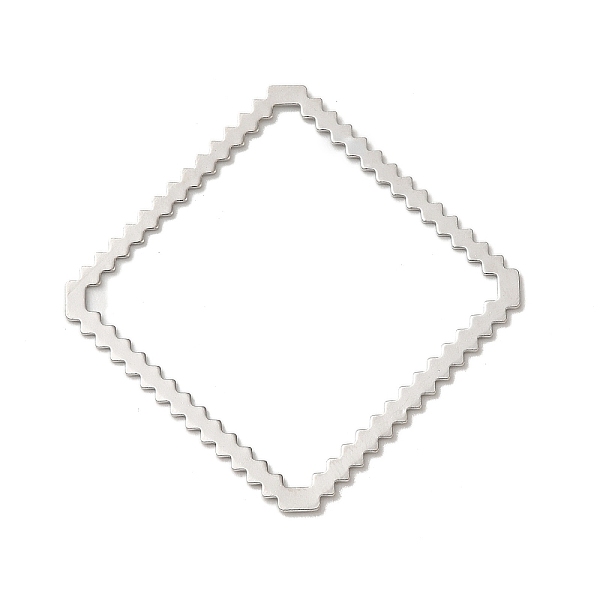 PandaHall Rhombus Rack Plating Brass Linking Rings, Long-Lasting Plated, Platinum, 39x39x0.5mm, Inner Diameter: 35x35mm Brass Rhombus
PandaHall Rhombus Rack Plating Brass Linking Rings, Long-Lasting Plated, Platinum, 39x39x0.5mm, Inner Diameter: 35x35mm Brass Rhombus