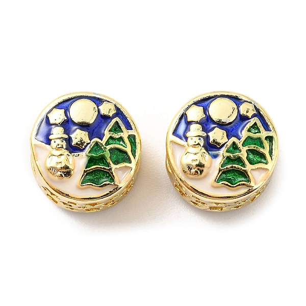 PandaHall Christmas Brass Enamel European Beads, Large Hole Beads, Lead Free & Cadmium Free, Flat Round with Christmas Tree, Real 18K Gold..., Green
PandaHall Christmas Brass Enamel European Beads, Large Hole Beads, Lead Free & Cadmium Free, Flat Round with Christmas Tree, Real 18K Gold..., Green