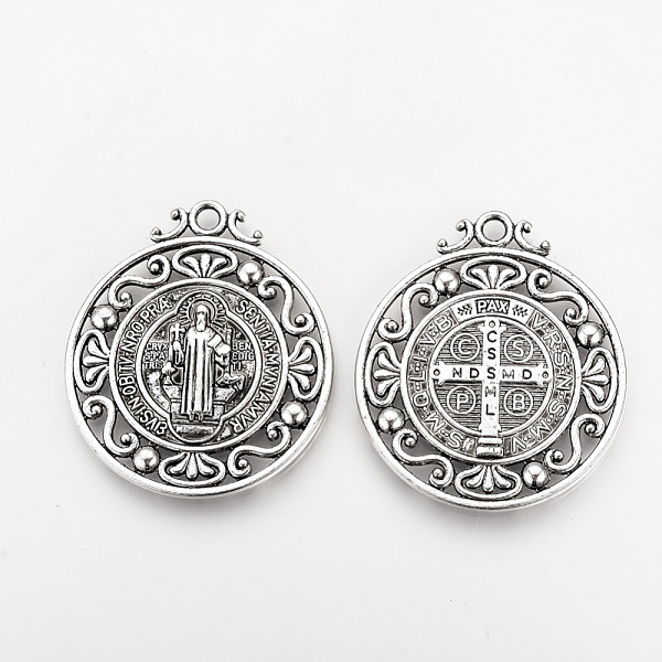 PandaHall Tibetan Style Alloy Pendants, Flat Round, Cadmium Free & Lead Free, CssmlNdsmd Cross God Father Religious Christianity Pendant...
PandaHall Tibetan Style Alloy Pendants, Flat Round, Cadmium Free & Lead Free, CssmlNdsmd Cross God Father Religious Christianity Pendant...