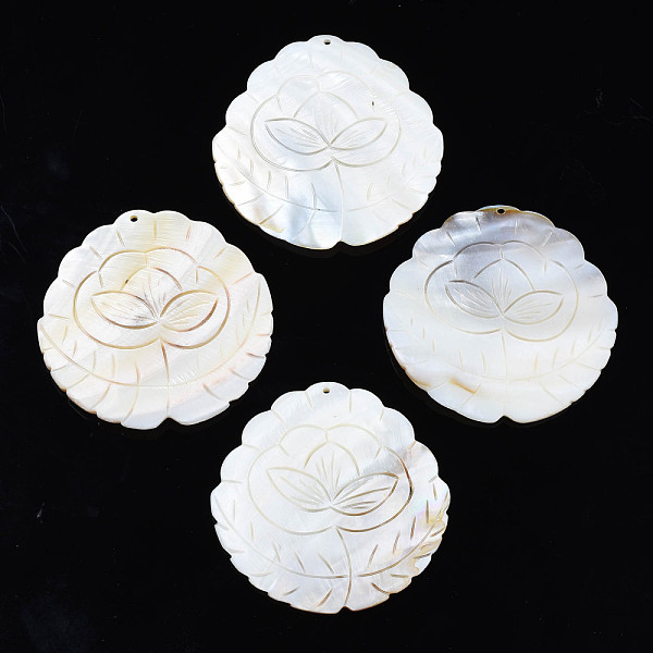 PandaHall Natural Freshwater Shell Big Pendants, Flower, Seashell Color, 68.5~69.5x69~70x1~5.5mm, Hole: 2mm Freshwater Shell Flower
PandaHall Natural Freshwater Shell Big Pendants, Flower, Seashell Color, 68.5~69.5x69~70x1~5.5mm, Hole: 2mm Freshwater Shell Flower