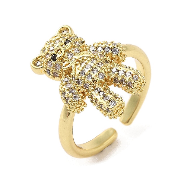PandaHall Rack Plating Brass Micro Pave Cubic Zirconia Finger Ring, Cuff Ring, Long-Lasting Plated, Cadmium Free & Lead Free, Bear, Clear...
PandaHall Rack Plating Brass Micro Pave Cubic Zirconia Finger Ring, Cuff Ring, Long-Lasting Plated, Cadmium Free & Lead Free, Bear, Clear...