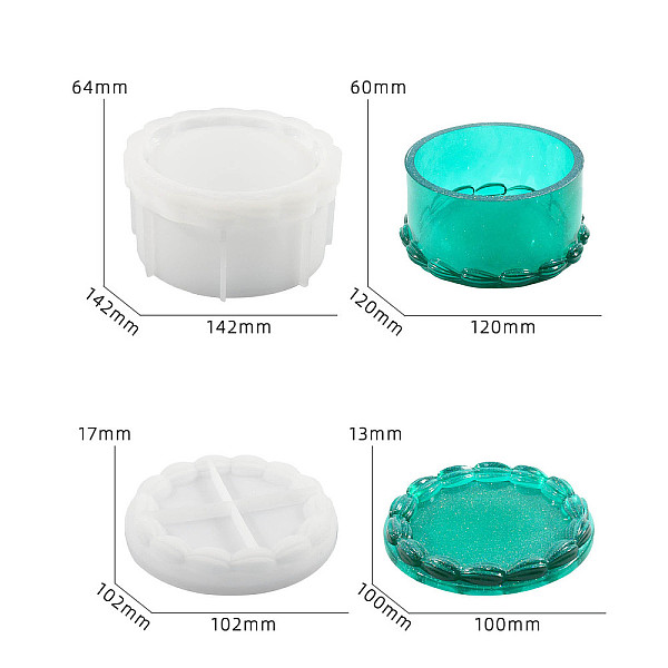 PandaHall DIY Silicone Storage Molds, Resin Casting Molds, Clay Craft Mold Tools, White, Flat Round, 113~123x18~61mm Silicone Flat Round...
PandaHall DIY Silicone Storage Molds, Resin Casting Molds, Clay Craft Mold Tools, White, Flat Round, 113~123x18~61mm Silicone Flat Round...
