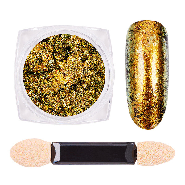 PandaHall Nail Art Glitter Flakes, Starry Sky/Mirror Effect, Iridescent Glitter Flakes, with One Brush, Gold, 30x30x17mm, about 0.3g/box...
PandaHall Nail Art Glitter Flakes, Starry Sky/Mirror Effect, Iridescent Glitter Flakes, with One Brush, Gold, 30x30x17mm, about 0.3g/box...