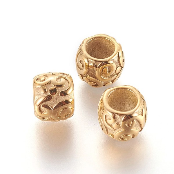 PandaHall 304 Stainless Steel European Beads, Large Hole Beads, Ion Plating (IP), Rondelle, Golden, 9.5x7.5mm, Hole: 5mm 304 Stainless Steel...
PandaHall 304 Stainless Steel European Beads, Large Hole Beads, Ion Plating (IP), Rondelle, Golden, 9.5x7.5mm, Hole: 5mm 304 Stainless Steel...