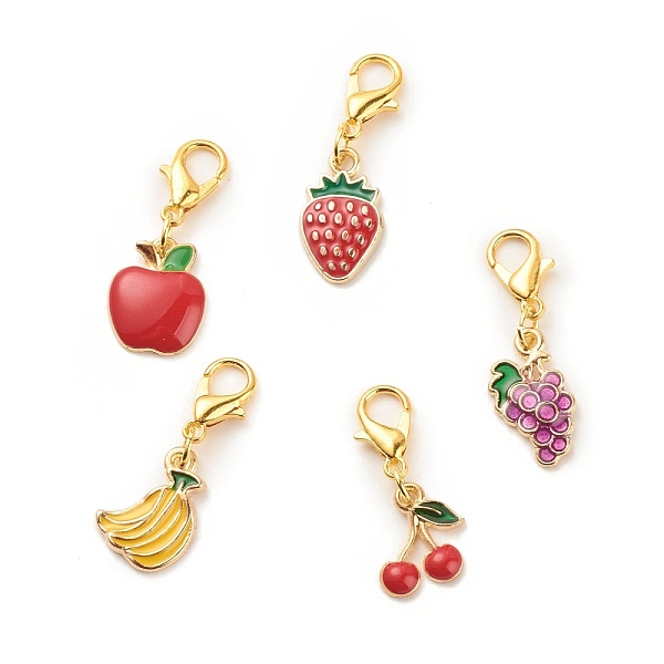 PandaHall Alloy Enamel Fruit Pendant Decorations, Lobster Clasp Charms, for Keychain, Purse, Backpack Ornament, Mixed Color, 26~30mm..., Multicolor
PandaHall Alloy Enamel Fruit Pendant Decorations, Lobster Clasp Charms, for Keychain, Purse, Backpack Ornament, Mixed Color, 26~30mm..., Multicolor