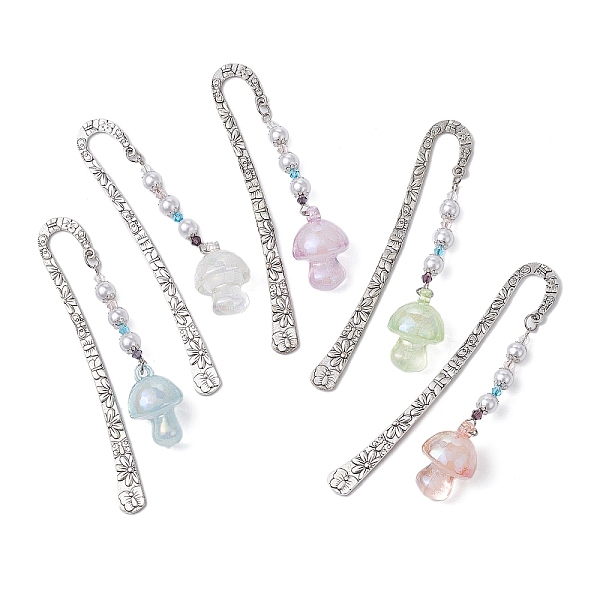 PandaHall Mushroom AB Color Transparent Acrylic Bookmarks, with Glass Beads, Flower Pattern Tibetan Style Alloy Hook Bookmark, Mixed Color..., Multicolor
PandaHall Mushroom AB Color Transparent Acrylic Bookmarks, with Glass Beads, Flower Pattern Tibetan Style Alloy Hook Bookmark, Mixed Color..., Multicolor